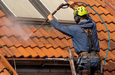 Démoussage et hydrofuge de toiture à Mantet